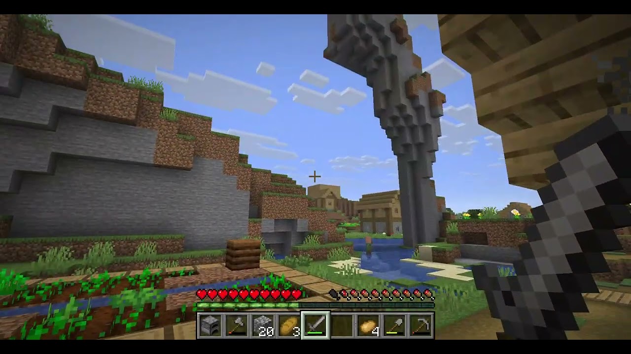 Minecraft egy rendes túlélő világnak indult de egy falusi furcsán kezdet viselkedni