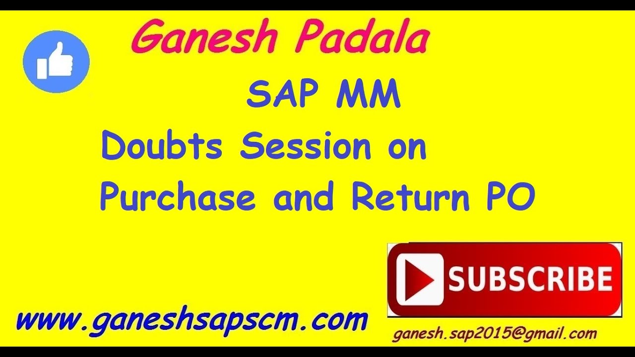 SAP MM Best Doubts Session on PO and Return to Vendor | Popular SAP Videos| FREE Knowledge | SAP ERP