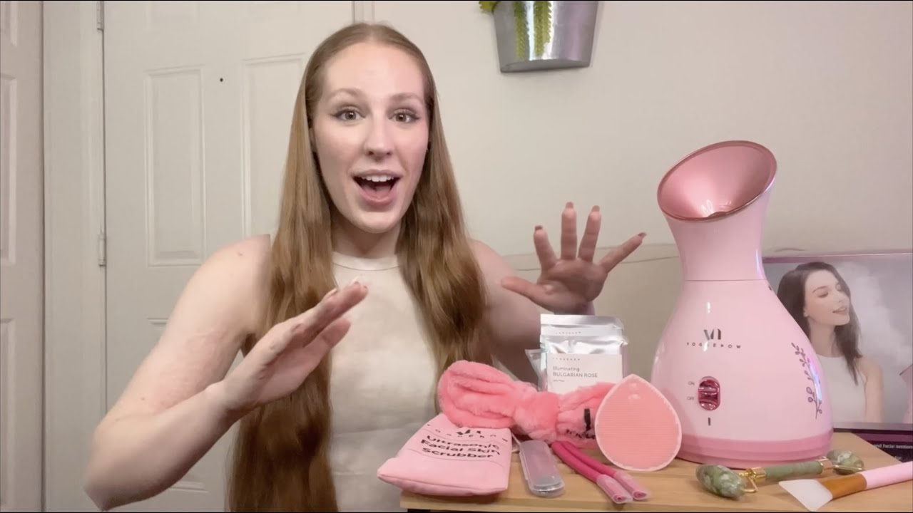 LuxGlow Facial Steamer Spa Kit by Voguenow | 3-in-1 Facial Steamer with additional 8 beauty products