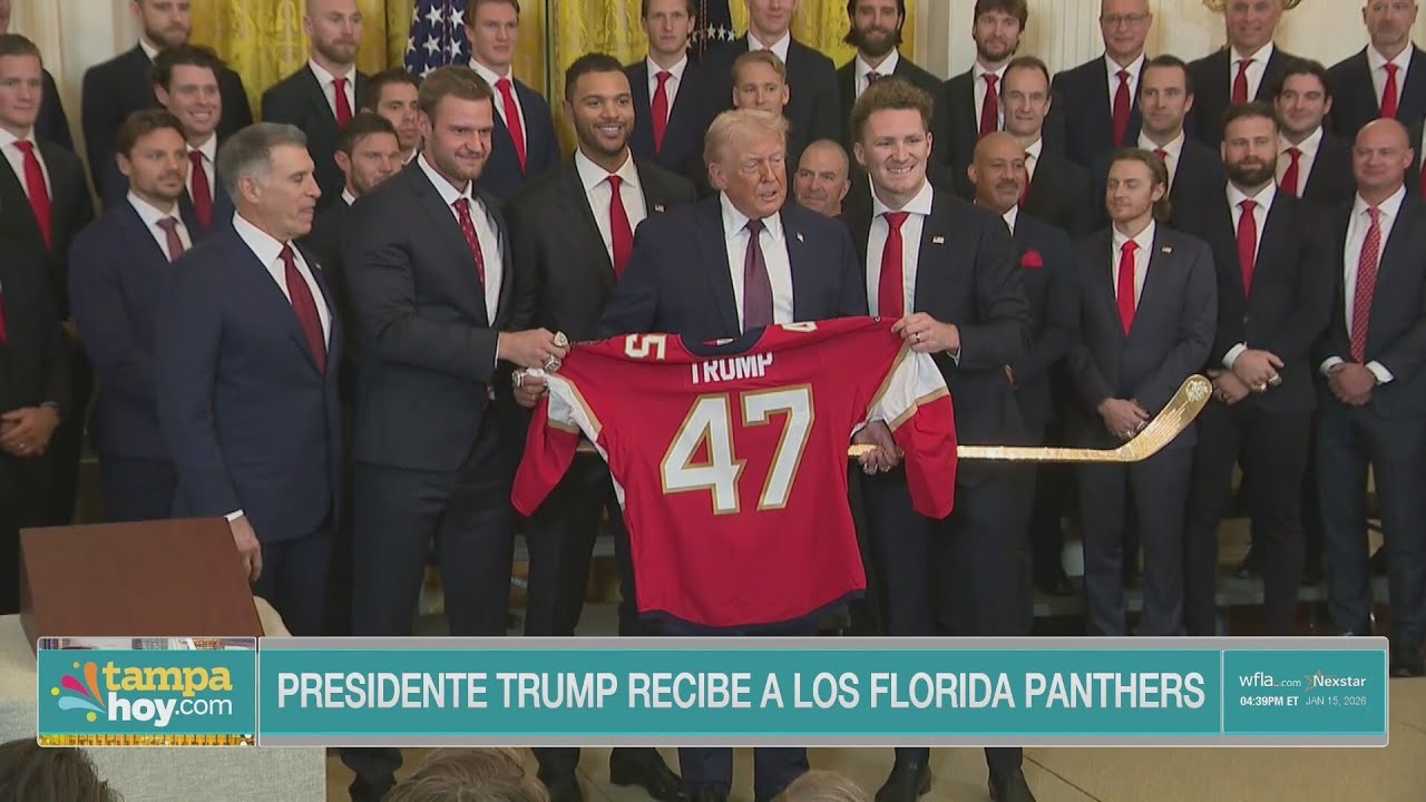 Florida Panthers llegan con la Copa Stanley a la Casa Blanca