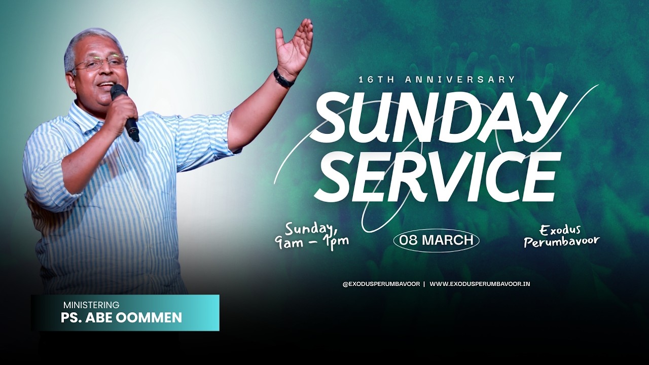 Exodus Church // Malayalam Service Live from Exodus HOP Perumbavoor | 10:00 AM (IST)