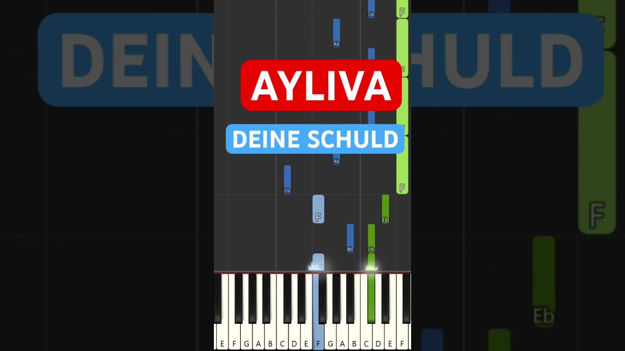 AYLIVA - Deine Schuld ( Piano Tutorial)