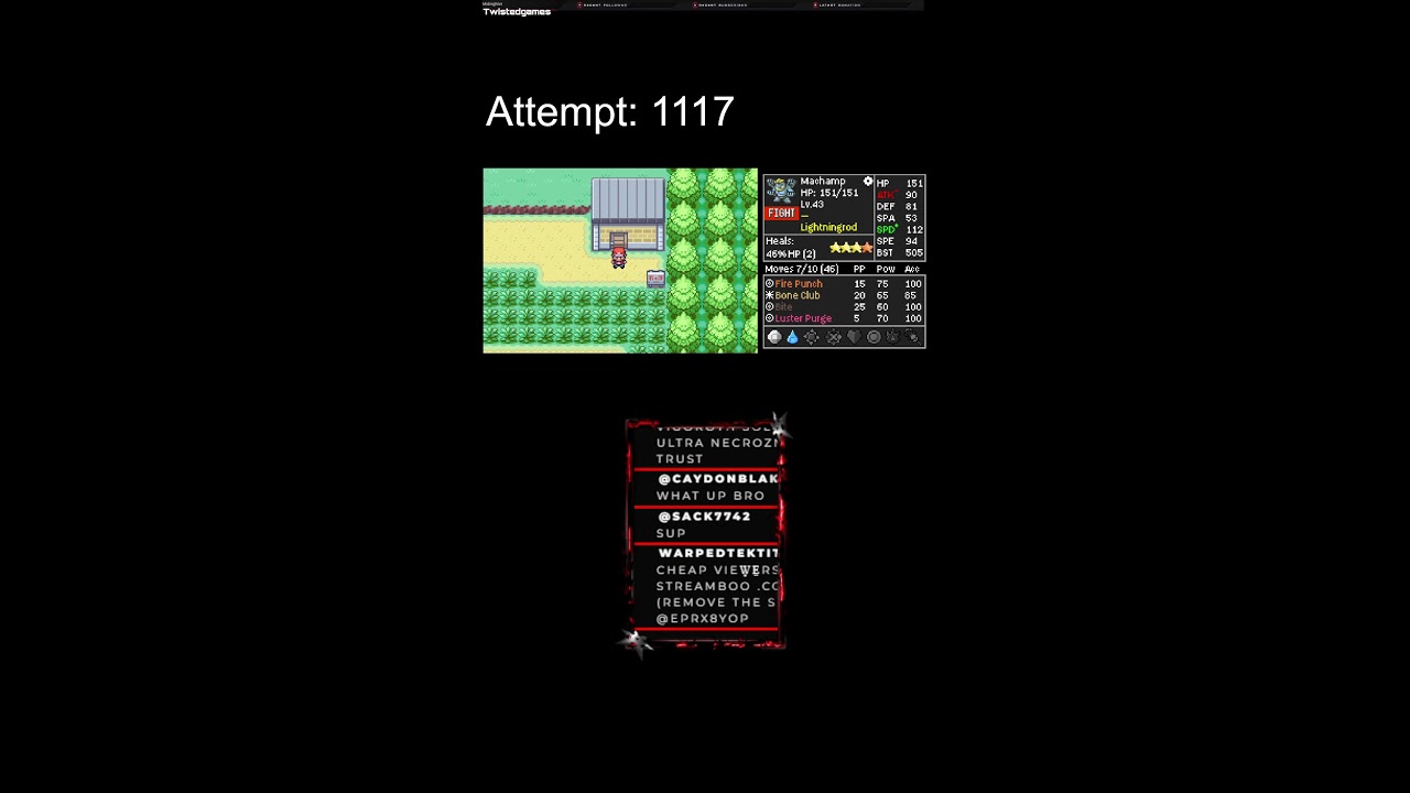 Over +1100 Kaizo Ironmon Runs In Pokemon Fire Red (Portrait)