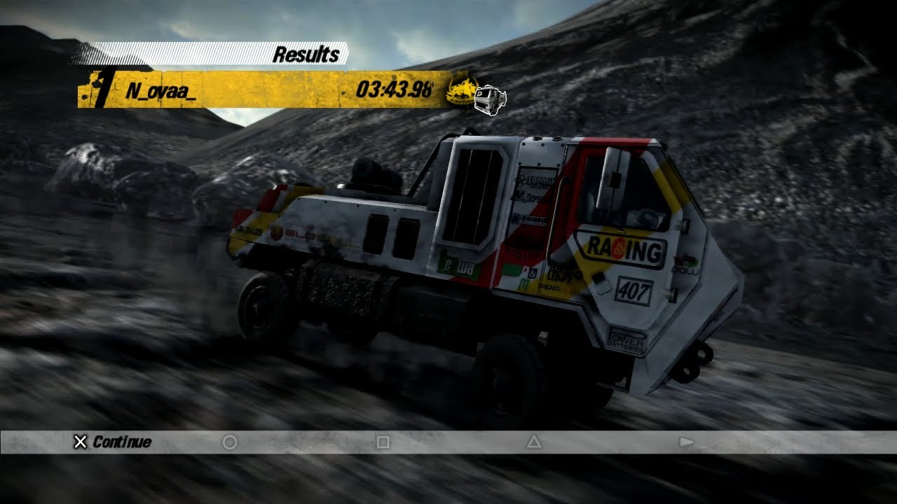 3:43:98 on badlands 2 laps (big rig)