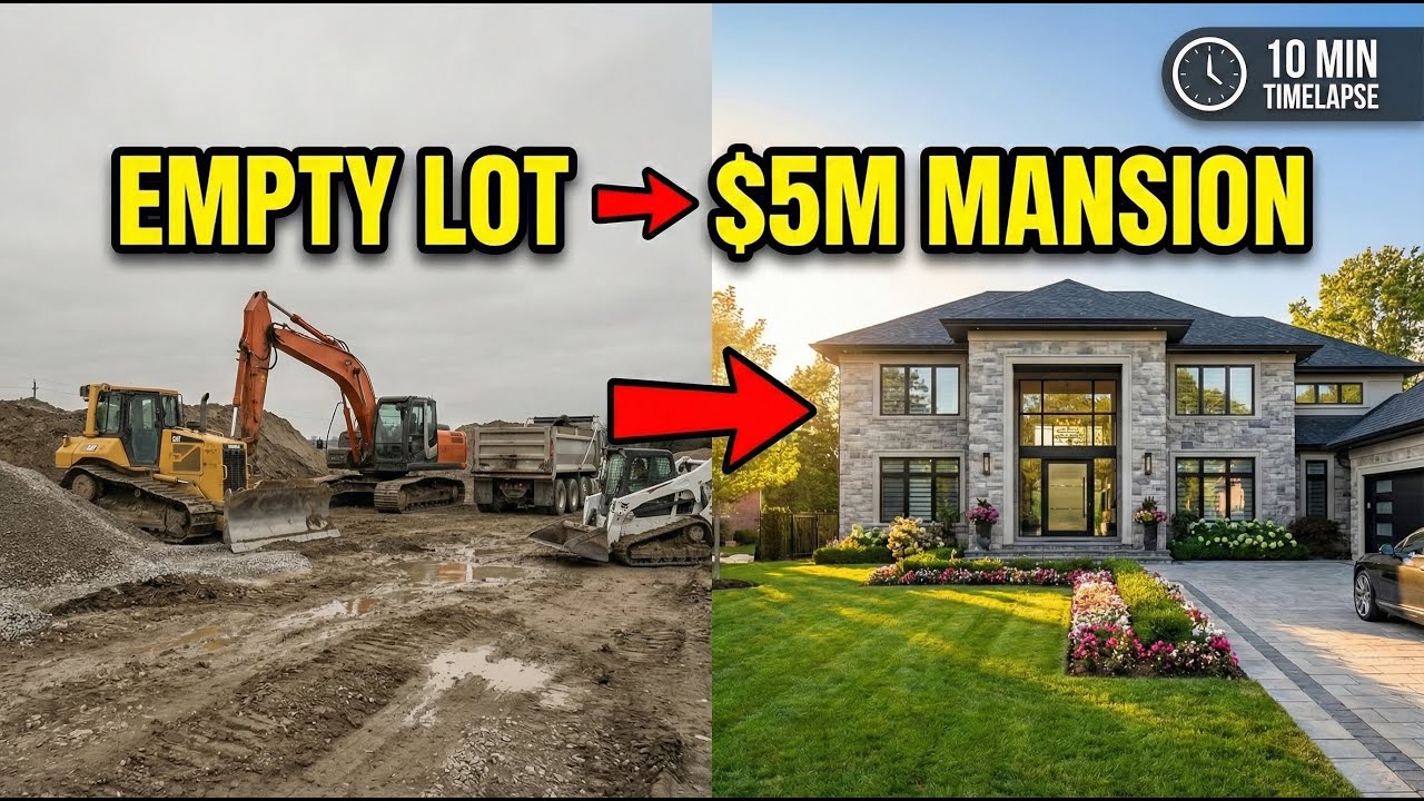 "Luxury Mansion Construction Start to Finish | Satisfying 10-Minute ASMR | St. Louis Estate"