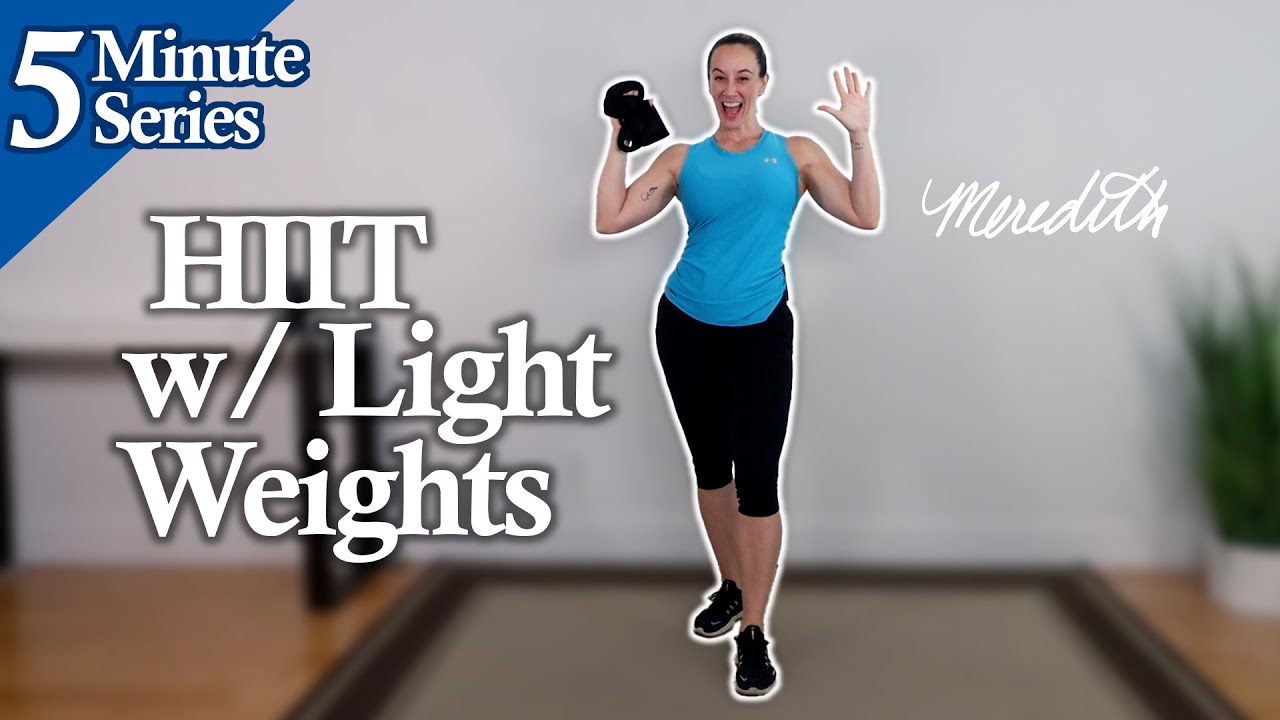 5-минутная высокоинтенсивная интервальная тренировка стоя для пожилых людей с лёгкими весами | Ср...