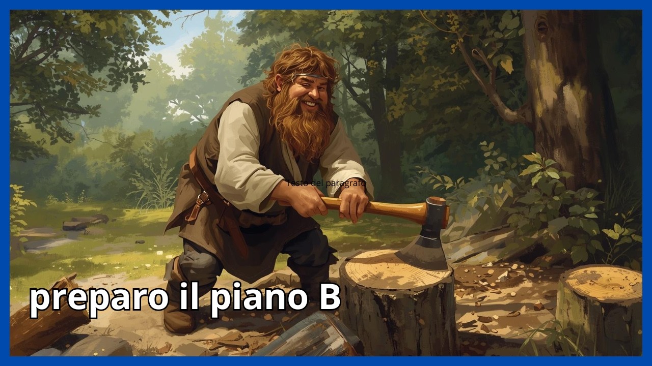 MI PREPARO PER IL PIANO B....