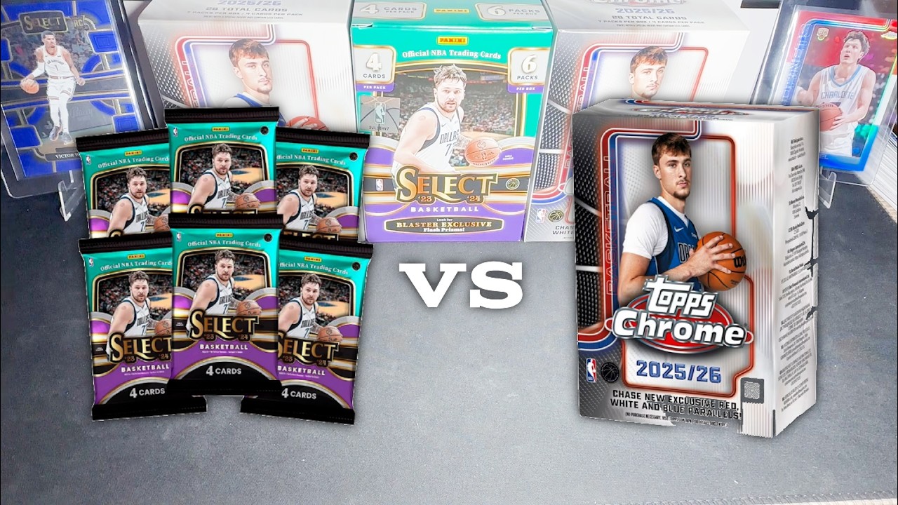 23/24 Select vs. 25/26 Topps Chrome Basketball! Wemby vs Cooper??