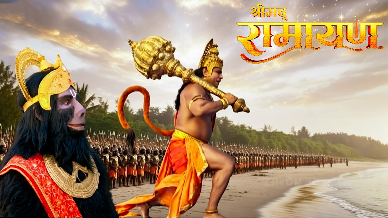 हनुमान जी ने एक छलांग में समंदर पार कर सीता माँ को ढूँढा। || Shrimad Ramayan | Full Episode ||