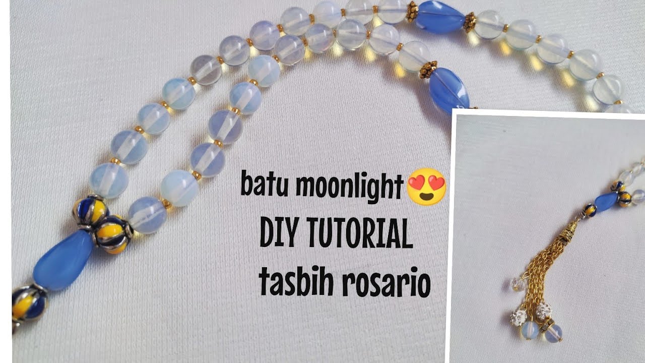❤️ DIY TUTORIAL CARA BIKIN TASBIH ROSARIO BATU MOONLIGHT ide bisnis easy jewelry