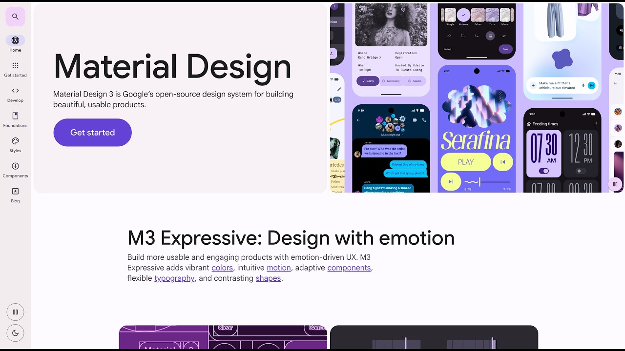 practical 06   part 3   ضبط عناصر التصميم وفق معايير material 3 من جوجل