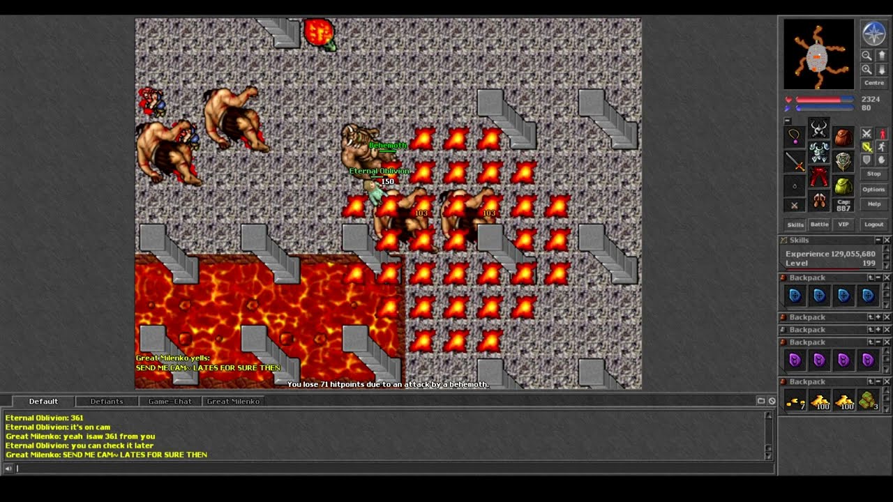 ETERNAL OBLIVION LvL 199 hunting Behemoths (Amera 2005 7.4)