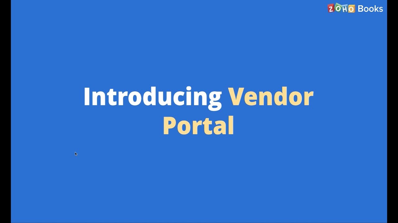Vendor Portal | Zoho Books