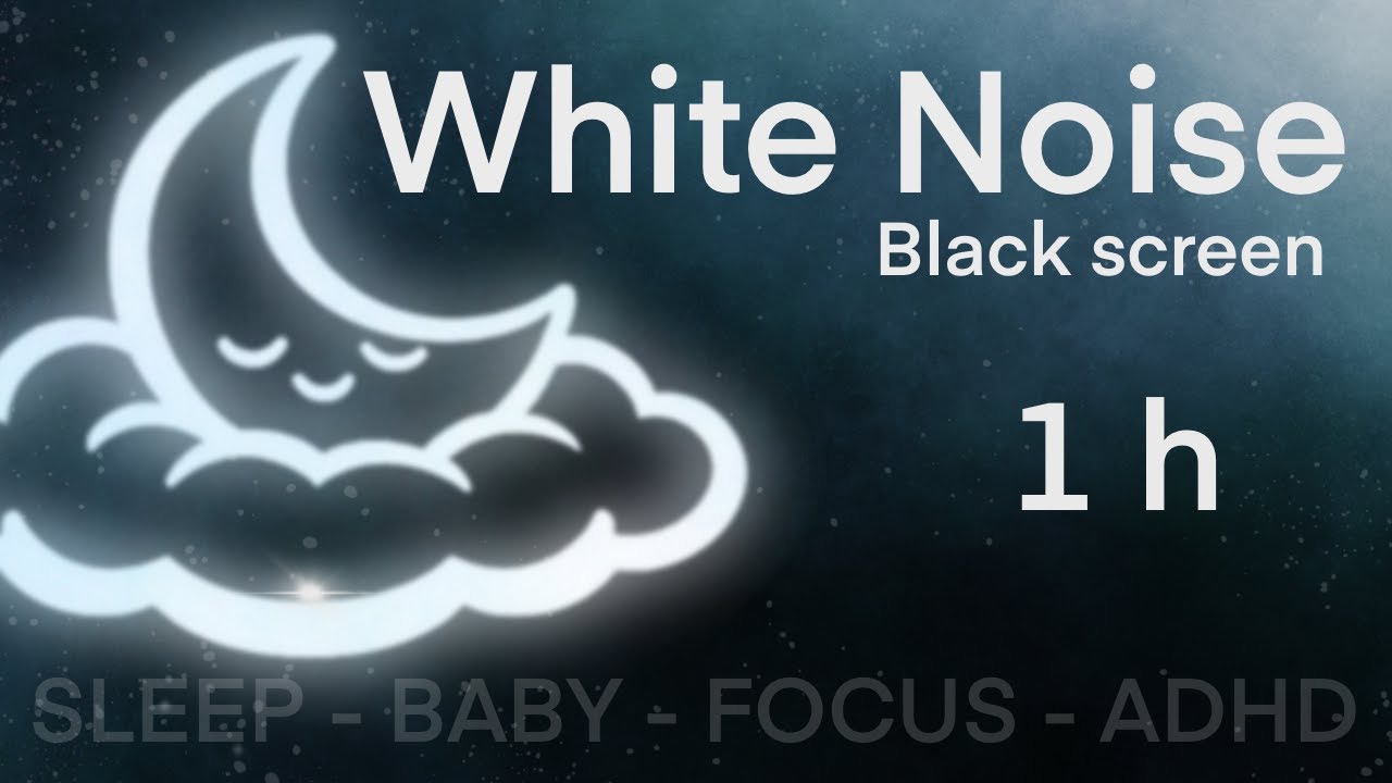 White Noise [Black Screen] — 60 Minutes | 1 h | s o f t - fade in & out ⏾⋆.˚ SLEEP