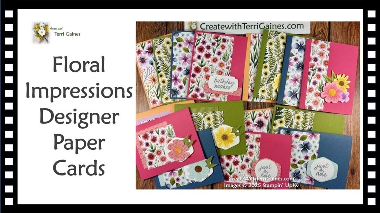 16 Floral Impressions Designer Series Paper Cards
