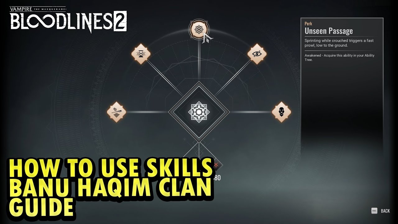 Vampire The Masquerade Bloodlines2 : How to Use Skills Banu Haqim Clan Guide