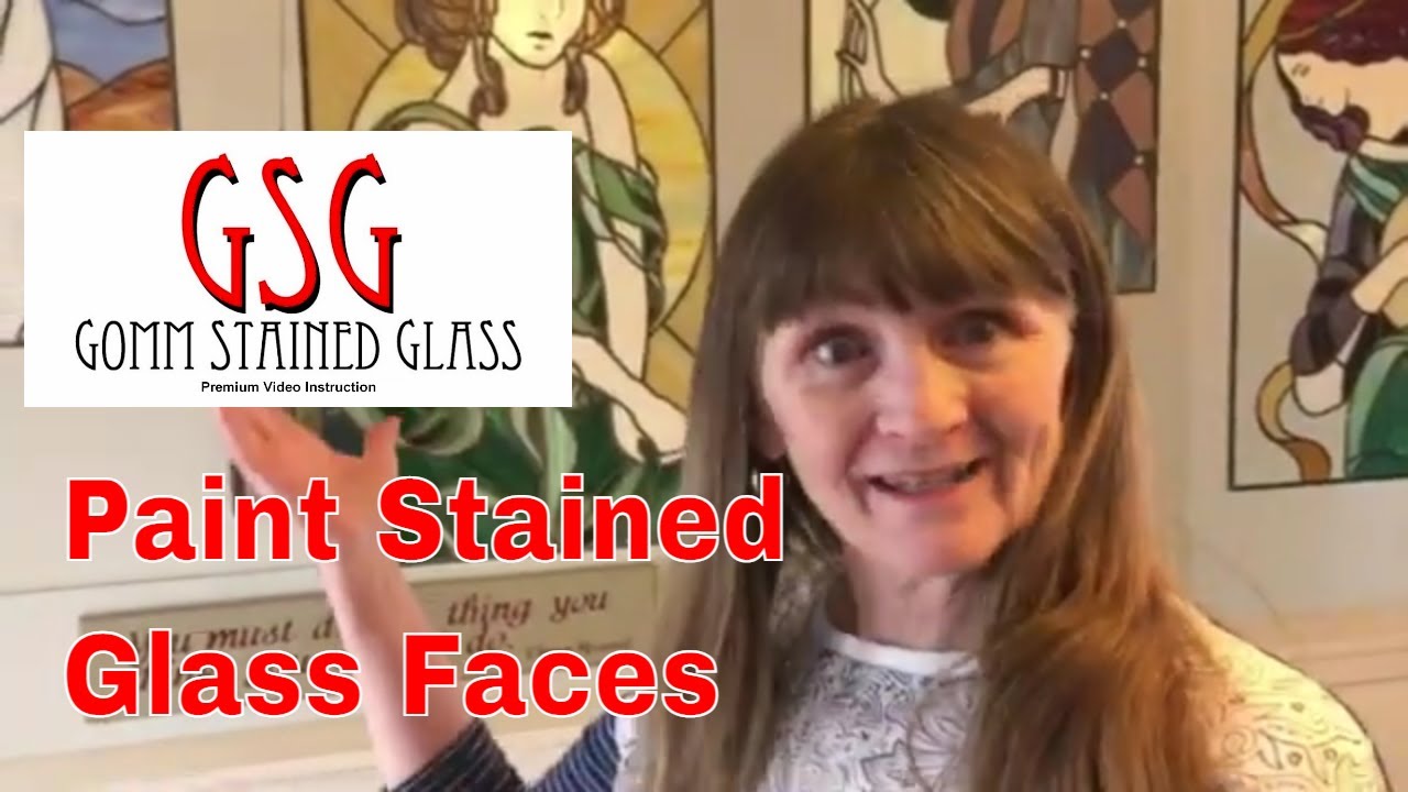 Painting A Face On Stained Glass V403
