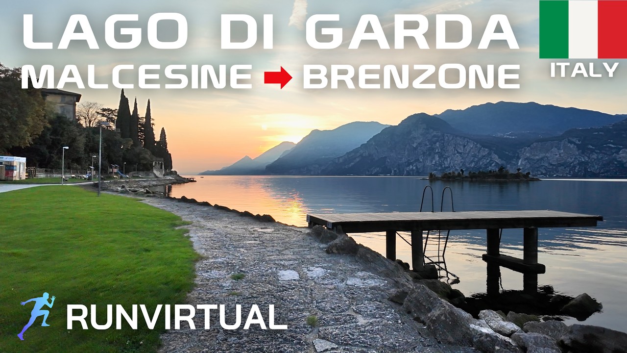 Running in Italy: Malcesine to Brenzone by Lake Garda (Sunset Run)