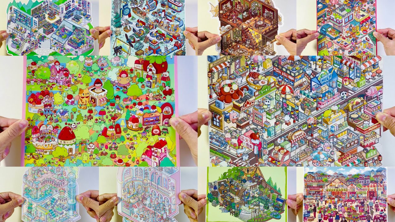 [ASMR]DIY 36 kinds of scene stickers