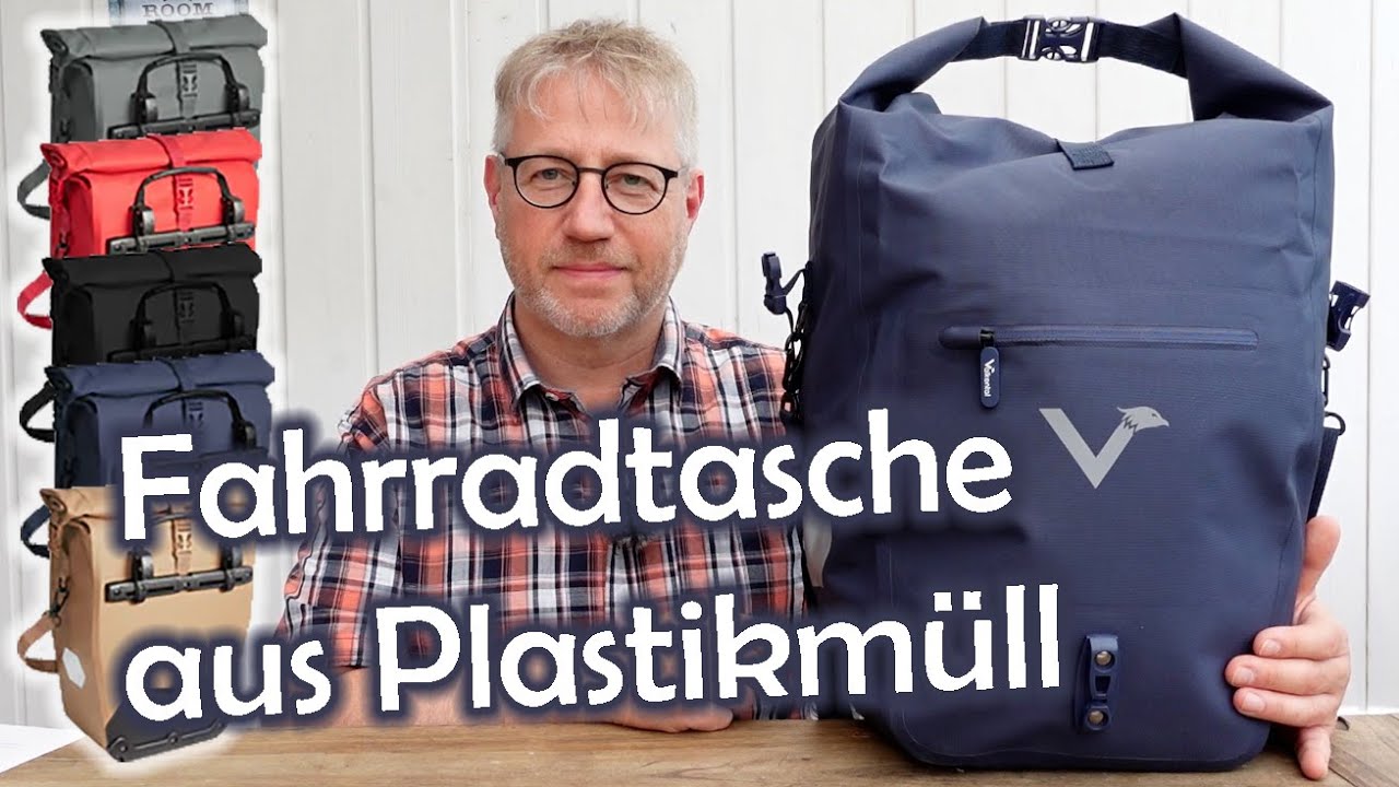 Fahrradtasche aus Plastikm&uuml;ll  / recyceltem PET   |   ValkOcean