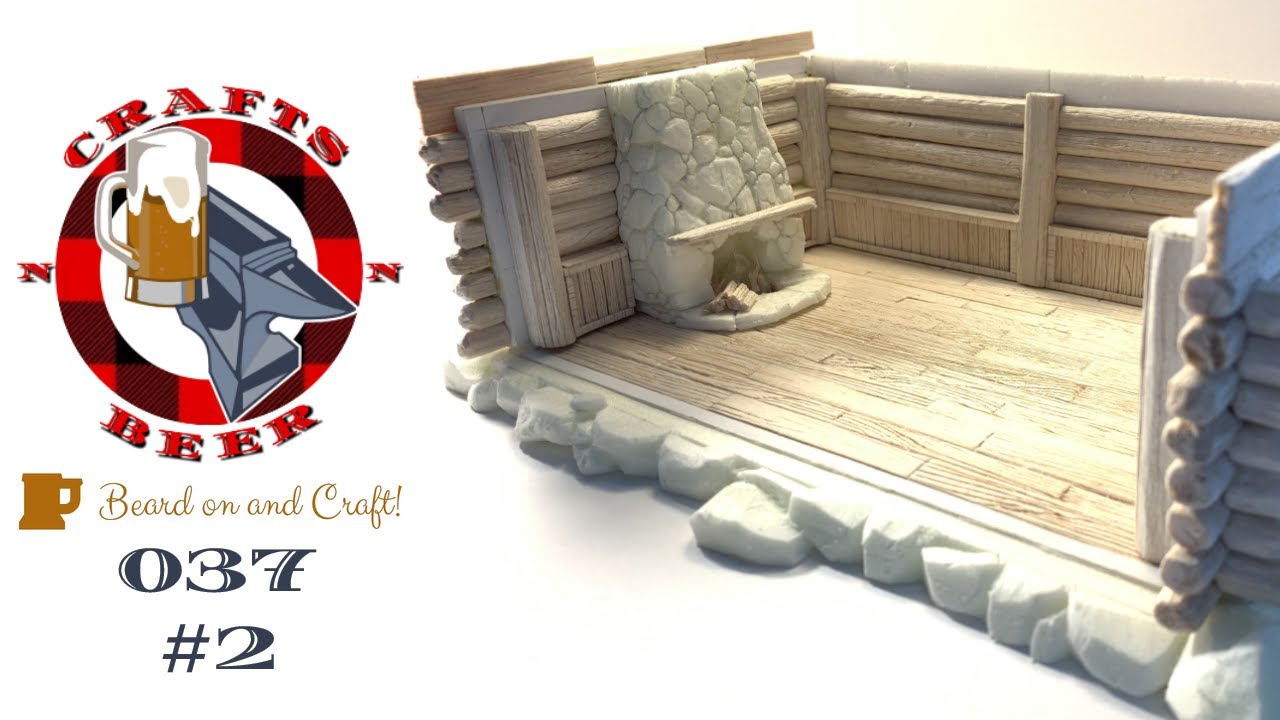 #37 DIY a Miniature Hunters Log Cabin House in Balsa for D&D, Warhammer, Pathfinder & Tabletop RPG's