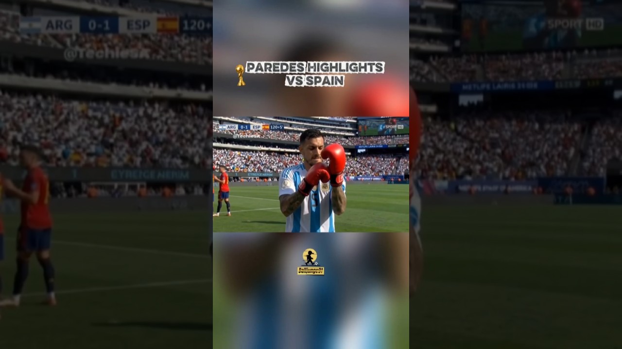 Paredes Highlights vs Spain #worldcup #spain #argentina #paredes #ai