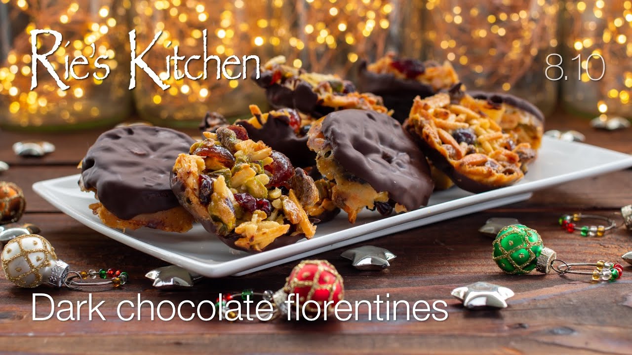 Dark chocolate florentines