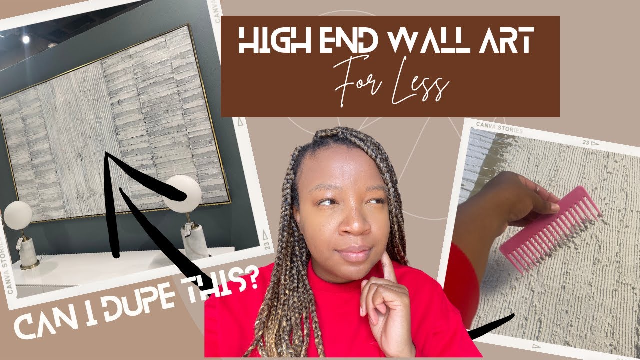 DIY TEXTURED LARGE WALL ART ON A BUDGET | modern + minimalist DIY ideas