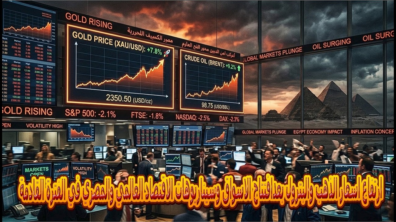 ارتفاع اسعار الذهب والبترول بعدافتتاح الاسواق وسيناريوهات الاقتصاد العالمي والمصري في الفترة القادمة