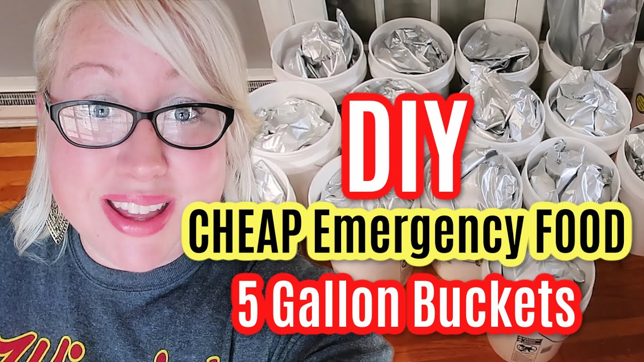 CHEAP DIY EMERGENCY LONG TERM FOOD STORAGE 5-GALLON BUCKETS with MYLAR! Large Family Food Prep!!
