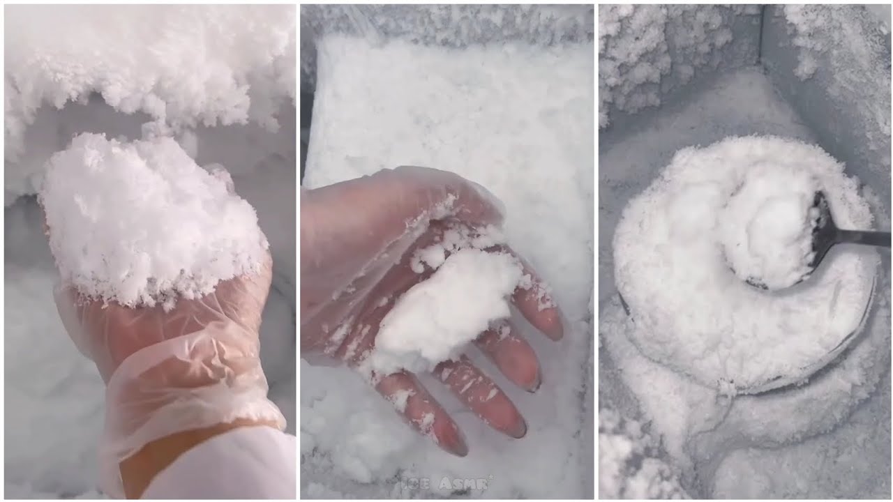 Freezer Frost❄️ Scrape & Eat, Dumplings Make & Eat, Spoon Eating 