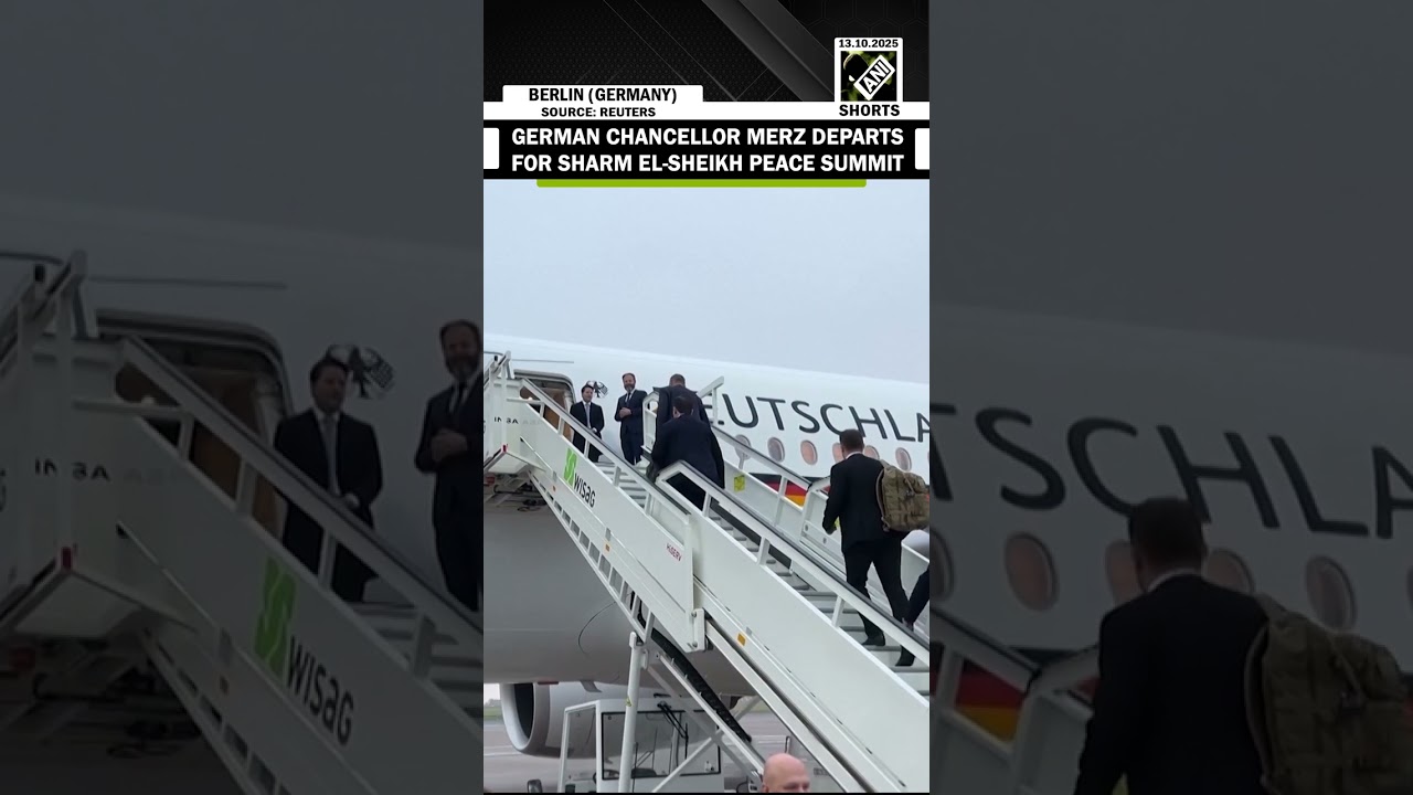 German Chancellor Friedrich Merz departs for Sharm el-Sheikh Peace Summit