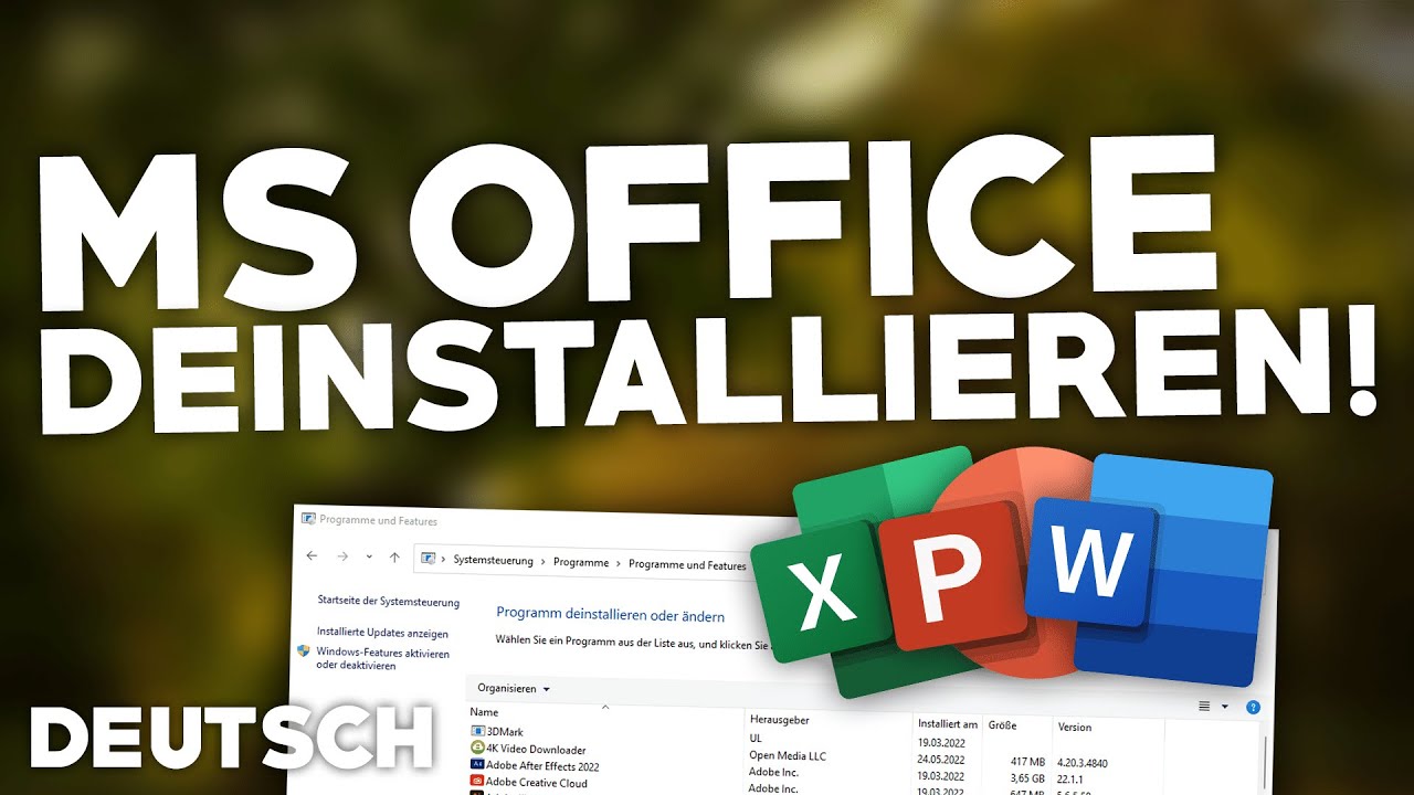 Microsoft 365/Office: DEINSTALLIEREN/L&Ouml;SCHEN! | Tutorial | Deutsch | 2024