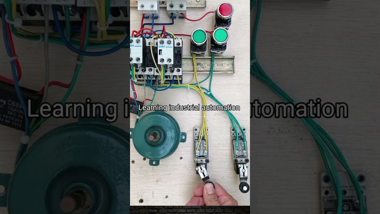 Motor forward Reverse with limit switch. #shortvideos #shorts #tips#knowledge #industrial#electrical