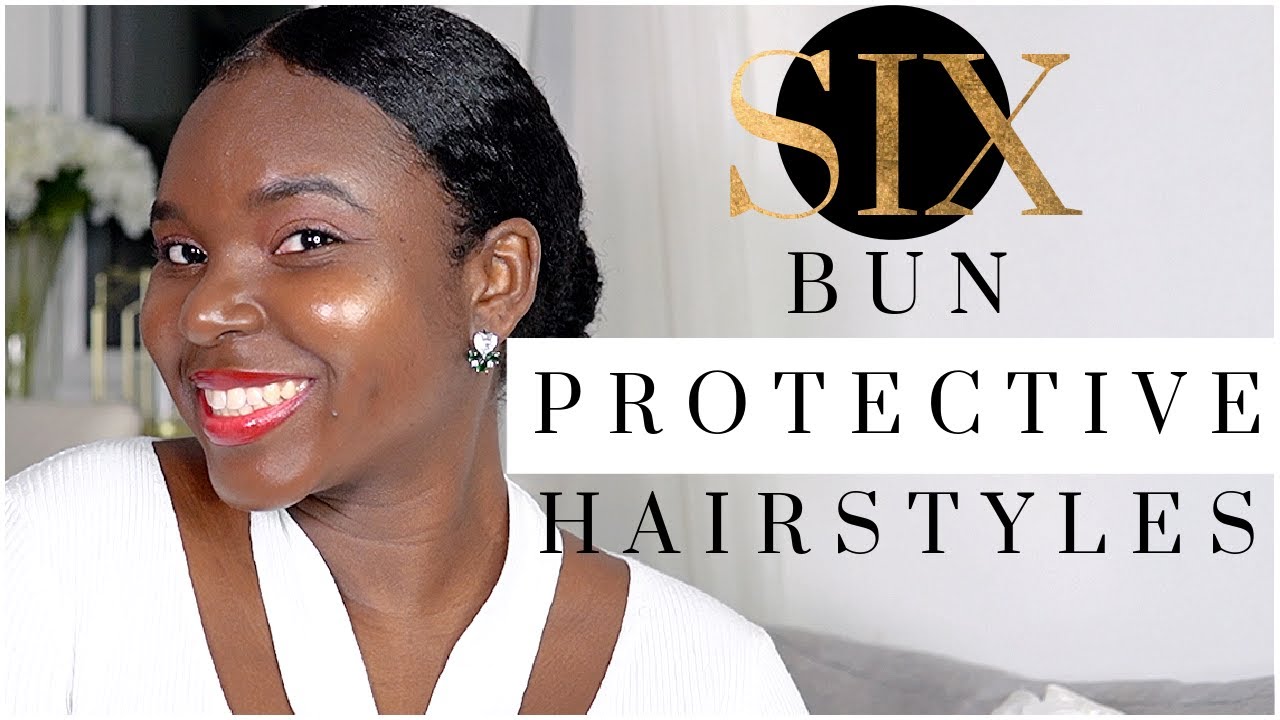 Quick and Easy Bun PROTECTIVE Hairstyles for NATURAL HAIR