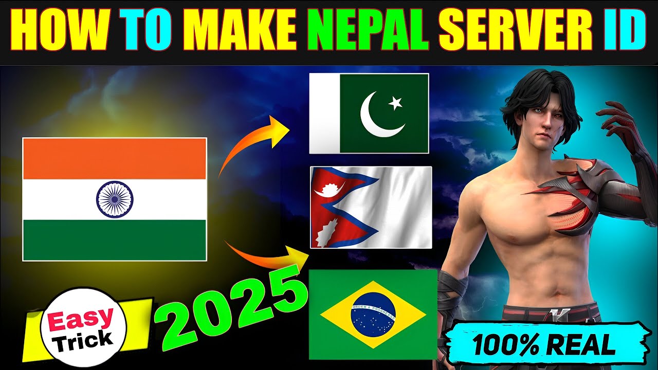 Free Fire Nepal Server Ki Id Kaise Banaye In 2025 | How To Create Nepal / Bangladesh Server Account