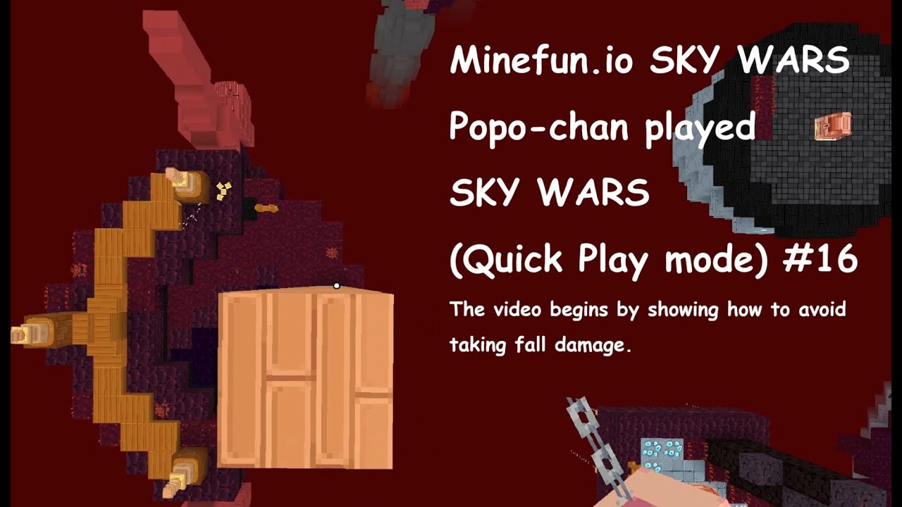 Minefun.io SKY WARS  Popo-chan played SKY WARS (Quick Play mode) #16 ポポちゃんスカイウォーズを凸!! #16