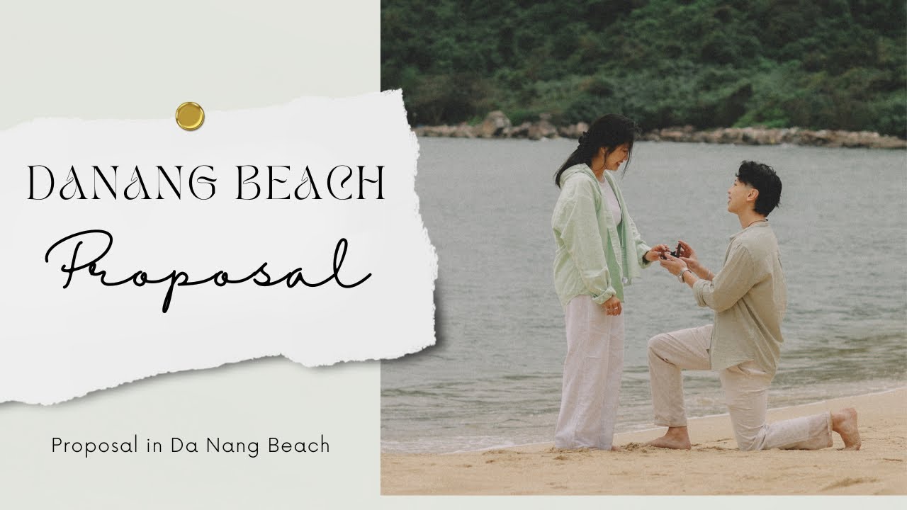 She Said Yes A Romantic Proposal at Da Nang Beach with the Sound of the Sea