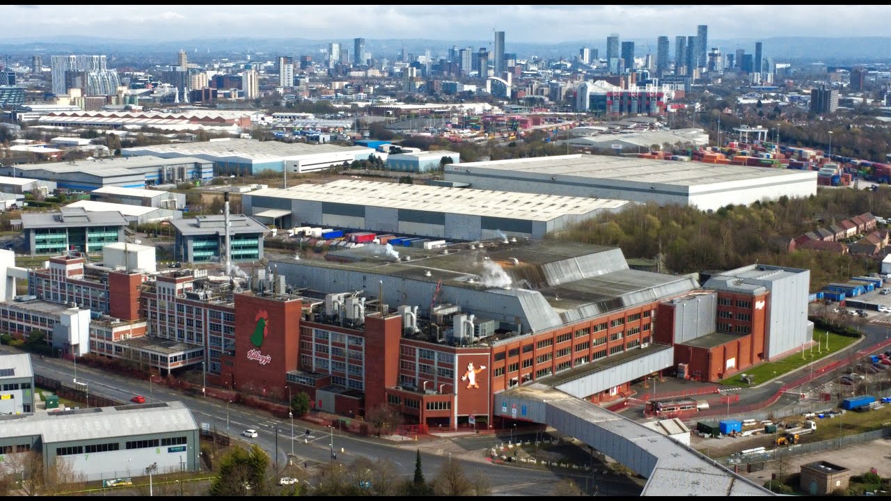 The Kellogg's factory, Trafford Park, Manchester - dji mini 4k