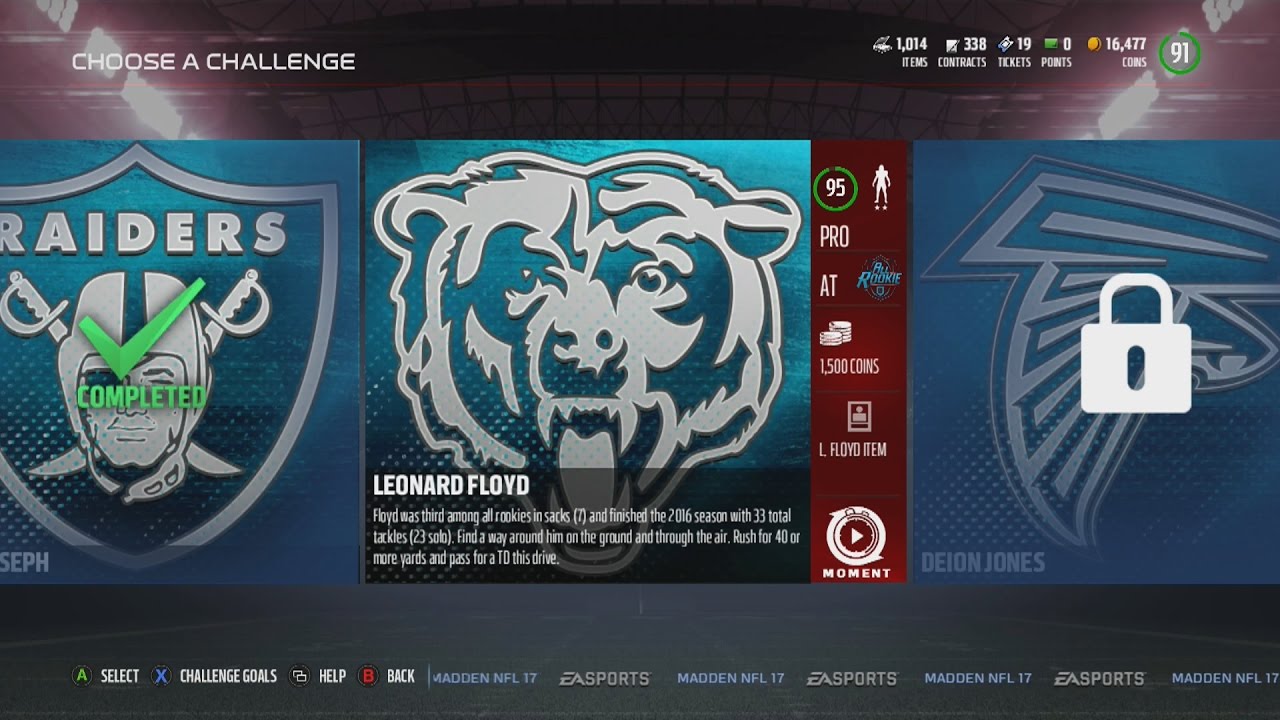 Madden NFL 17 | MUT All-Rookie Challenge | Defensive All-Rookie Team Challenge #12 | Leonard Floyd