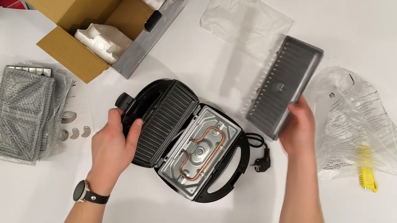 Відео огляд: Мультипекар Domotec MS-7704 вафельниця бутербродниця сендвічниця гриль електрична