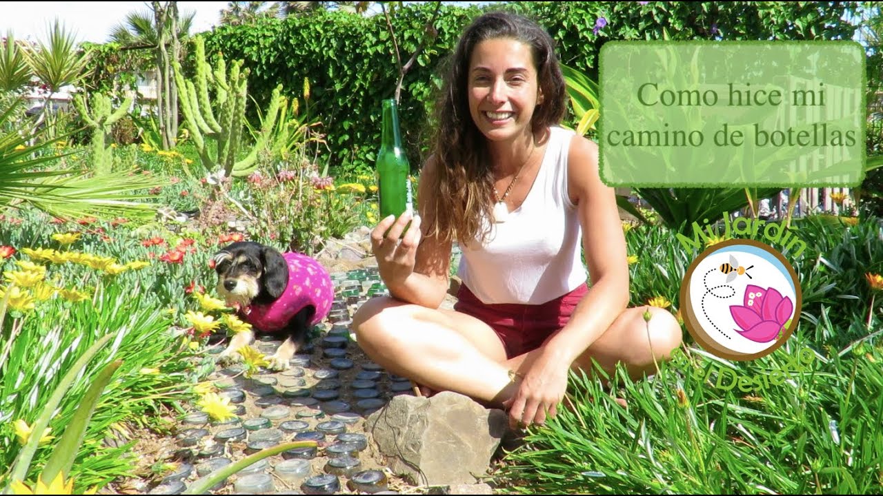 Como hacer un CAMINO DE BOTELLAS DE VIDRIO