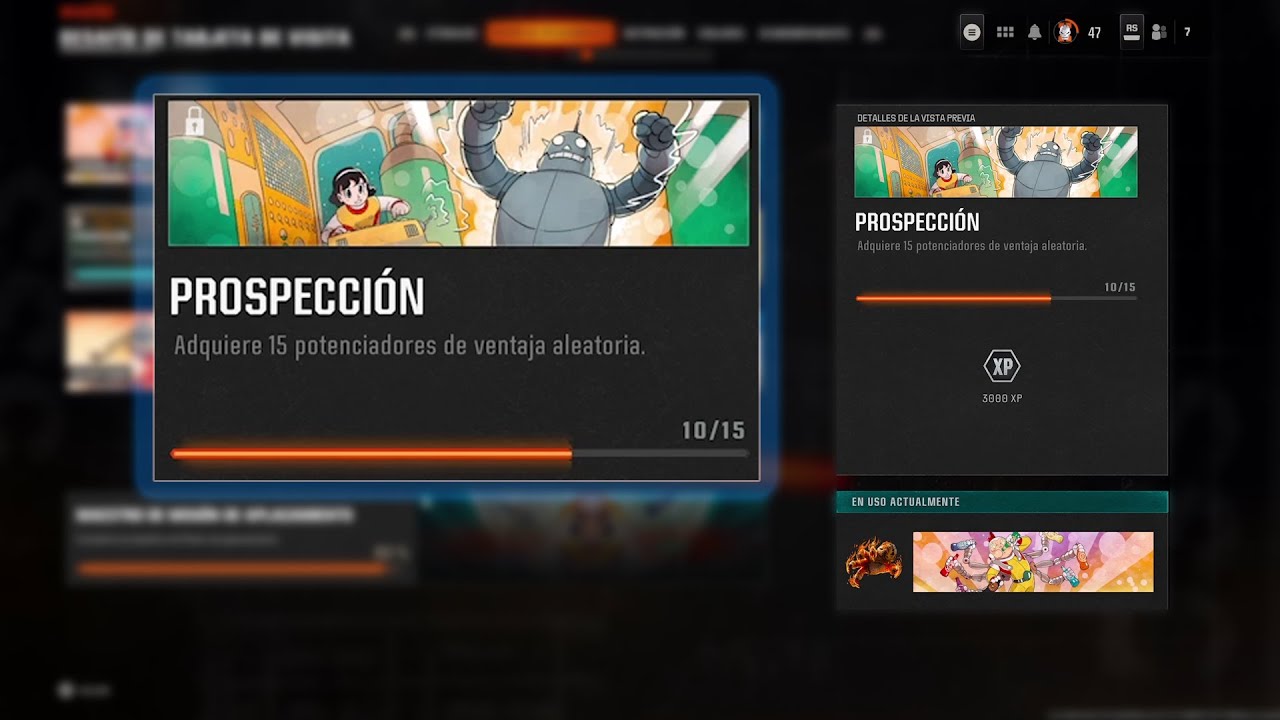 Prospección - Adquiere 15 ventajas aleatorias Black Ops zombies 6 (descripción)
