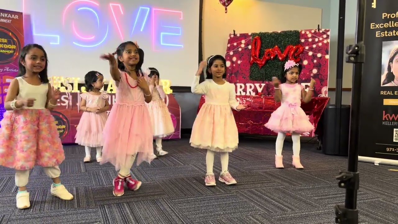 Kids dance for Valentines Day