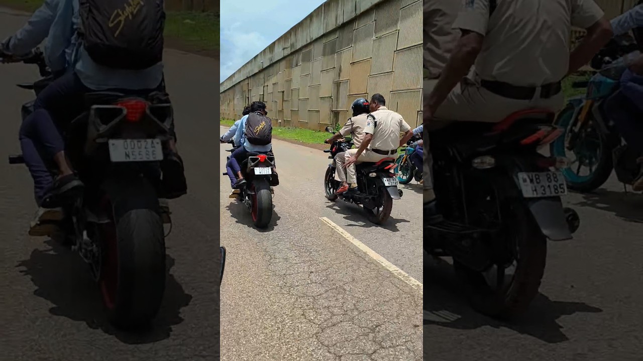 Police 🚨 Reaction Super Bike College Student😱