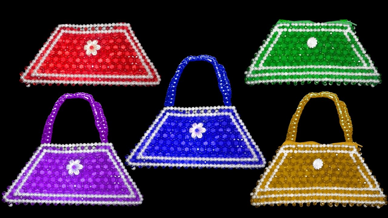 How To Make Crystal Beaded Purse | Beaded Bags And Purses | Beads Purse Making Tutorial