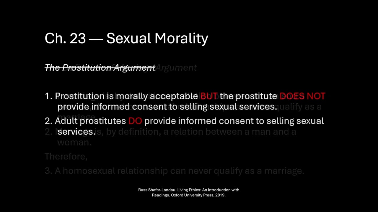 Intro to Ethics - Ch 23 - Sexual Morality