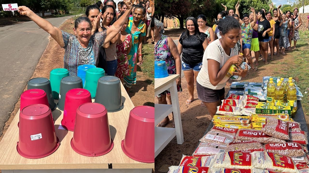 DESAFIO DO BALDE: Ação solidária distribuindo alimentos