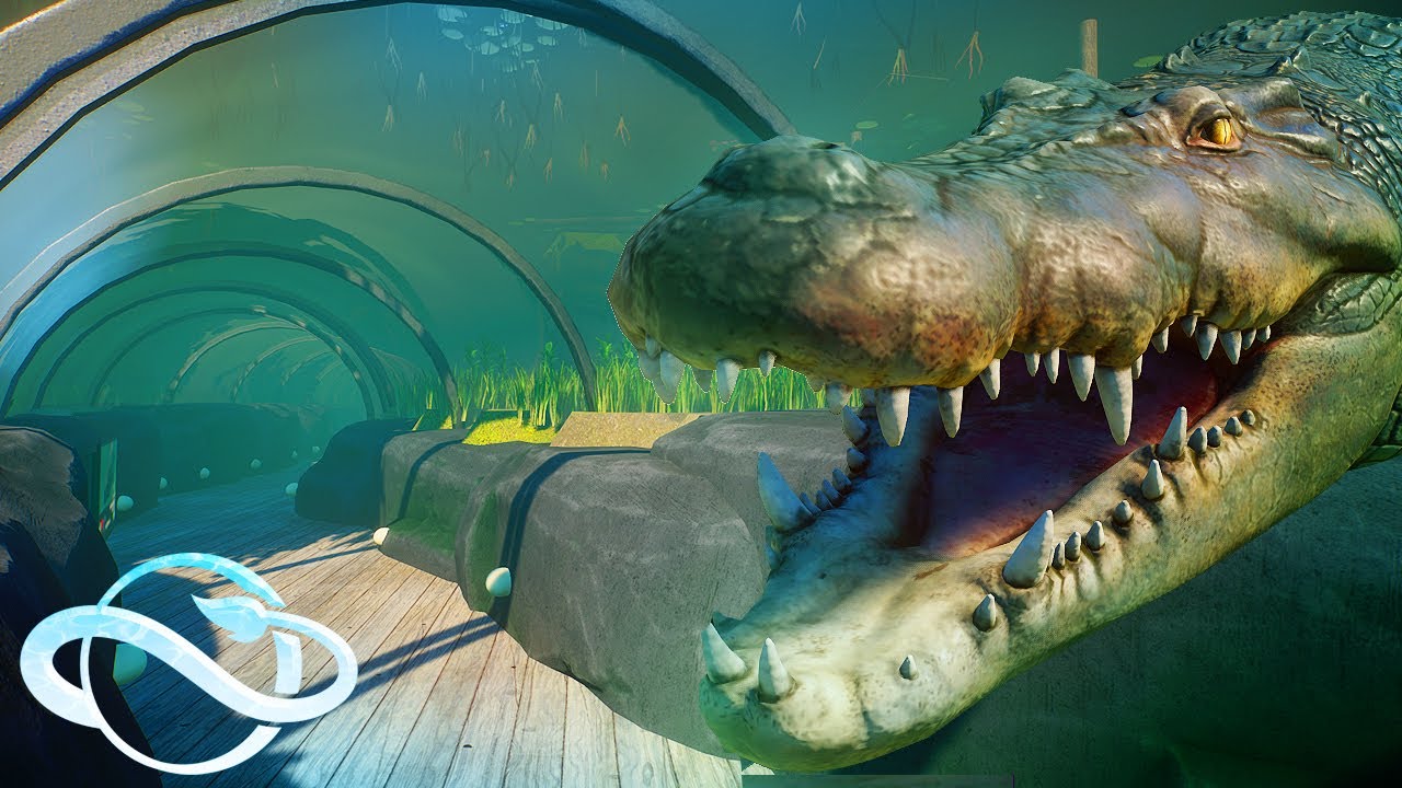 Дом для морских крокодилов с подводным туннелем 🌊 | Planet Zoo Speed ​​Build — набор Aquatic