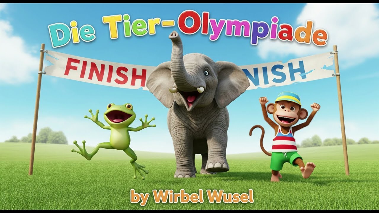 Auf die Plätze, fertig, los! Das große Tier-Olympiade Lied - Kinderlied zum Bewegen und Spaß haben